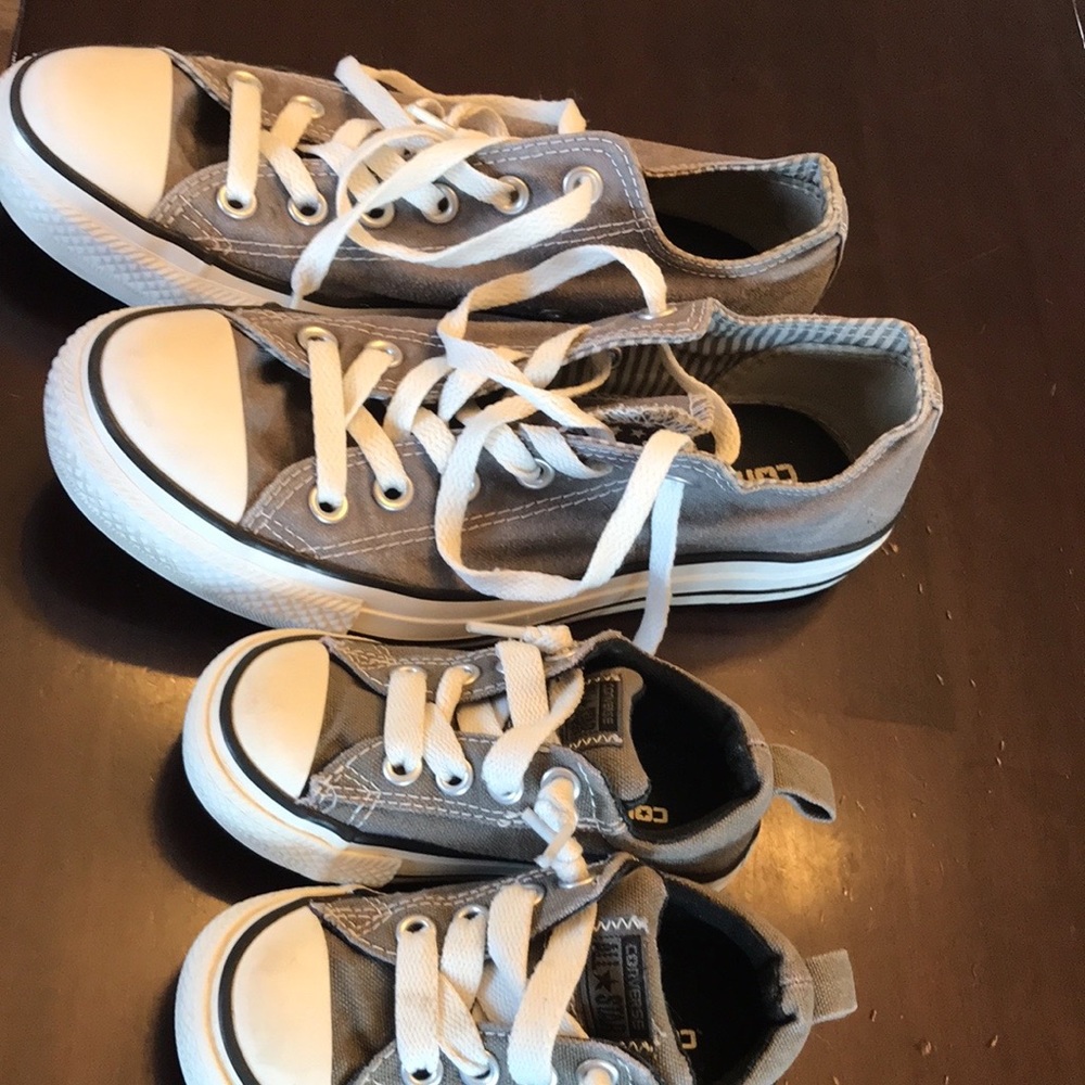 Converse all stars with matching baby shoes
